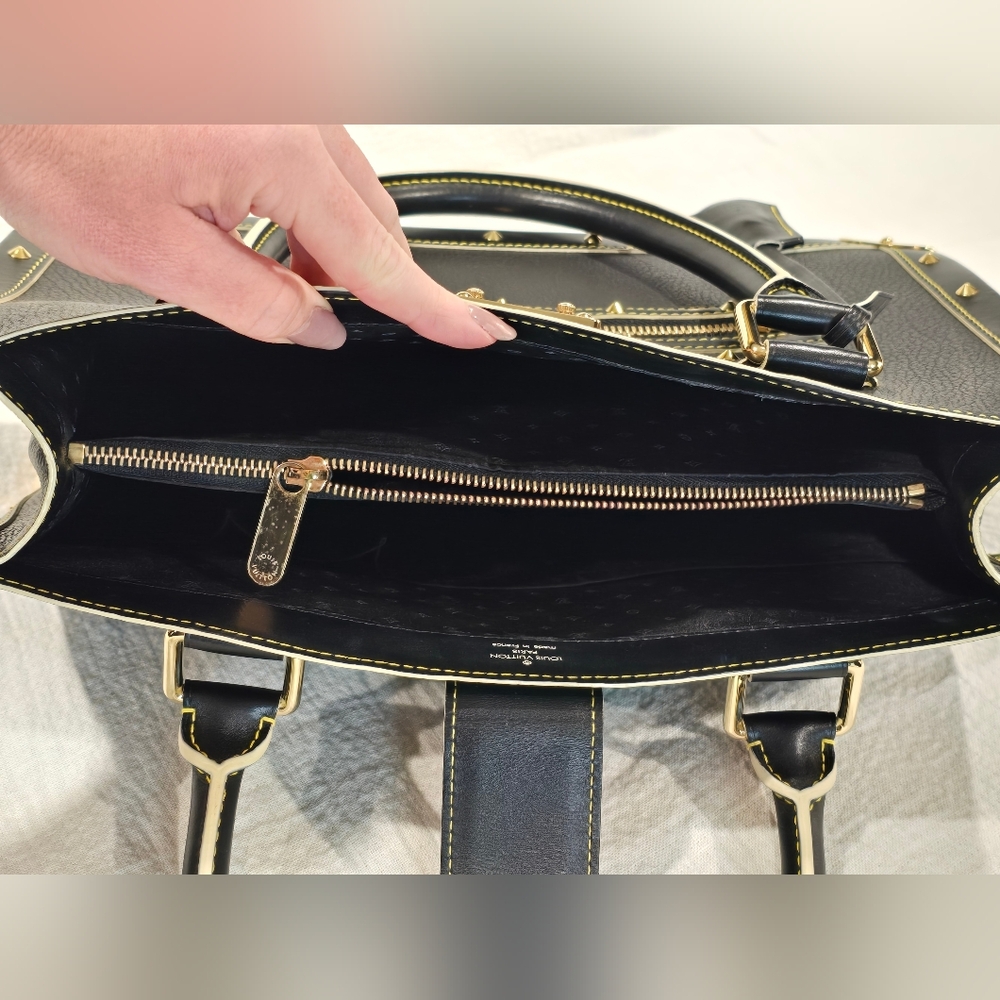 Louis Vuitton Noir Suhali Le Fabuleux Black Tote Bag Trunk Speedy Neverfull Gold - Picture 13 of 17